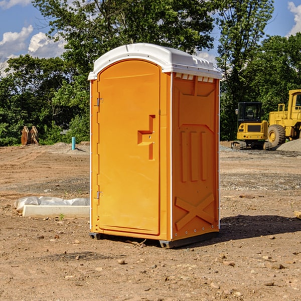 how often are the porta potties cleaned and serviced during a rental period in Haralson County